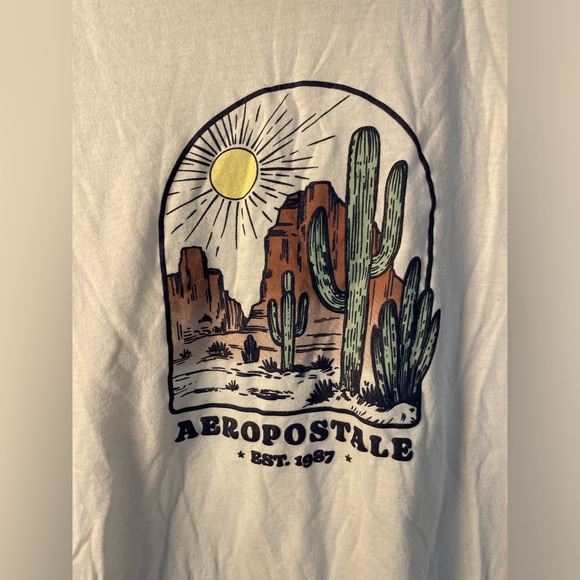 Aeropostale Women’s Western Graphic Cream T-shirt - Picture 2 of 4